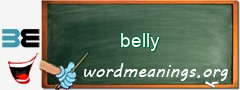 WordMeaning blackboard for belly